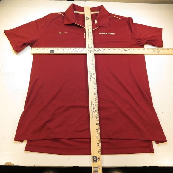 FLORIDA STATE FOOTBALL FSU SEMINOLES COLLEGE POLO  SHIRT Sz L NIKE - Picture 3 of 3